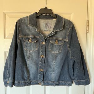 One World 1x denim jacket